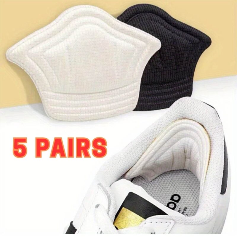 Buy 5 Pairs of Thickened H-Shaped Heel Stickers – sponge pads to prevent heel wear, adjust shoe size, and boost comfort in sports shoes or heels.