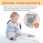 12 Pcs Child Safety Socket Plug Protector (6-2 Pin + 6- 3 Pin) – Baby Electric Shock Protection Outlet Covers with Hidden Pull Handle - Image 4