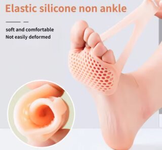 Soft silicone forefoot pads provide non-slip support and pain relief. Perfect for high heels or big shoes. Breathable, stretchable & ultra-comfortable design.