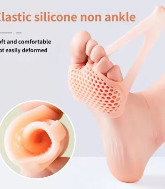 Soft silicone forefoot pads provide non-slip support and pain relief. Perfect for high heels or big shoes. Breathable, stretchable & ultra-comfortable design.