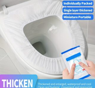 Stay clean and protected wherever you go with our thickened disposable toilet seat covers – individually packed, waterproof, and perfect for travel or public restrooms.