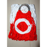 লাল-সাদা দোলনা দুই মাথায় রিং যুক্ত | Dolna সাথে বাঁধার রশি ফ্রী - Image 3